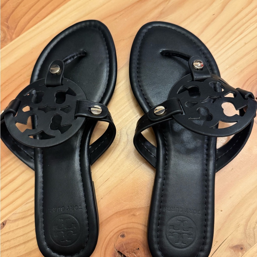Tory Burch Black Leather Sandals
